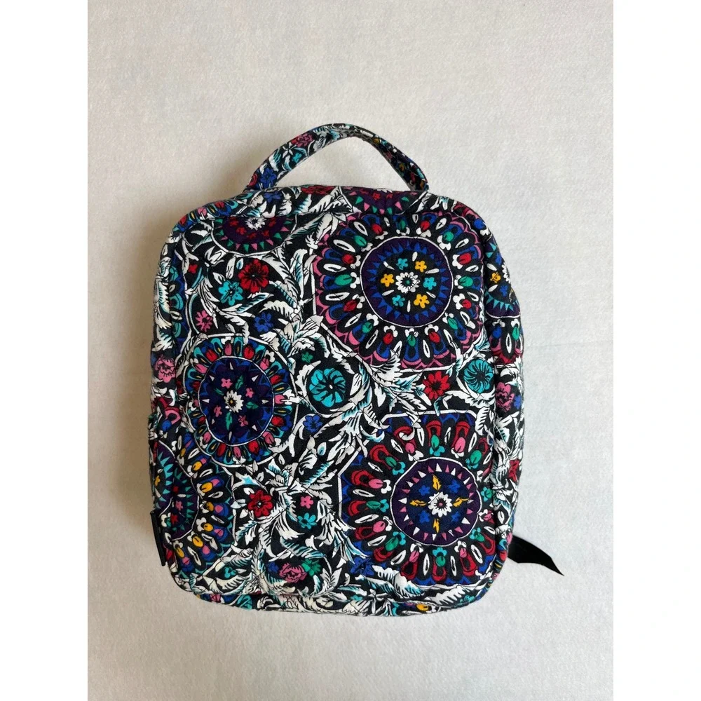 Vera Bradley Boho Quilted Floral Lunch Bag Kaleidoscope Medallion Pattern